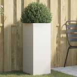 Planter White 32x29x75 cm Steel