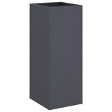 Planter Anthracite 32x29x75 cm Steel - Front View