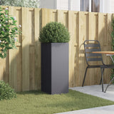 Planter Anthracite 32x29x75 cm Steel - Side View