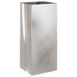 Planter Silver 32x29x75 cm Stainless Steel - Front View