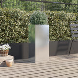 Planter Silver 32x29x75 cm Stainless Steel - Side View