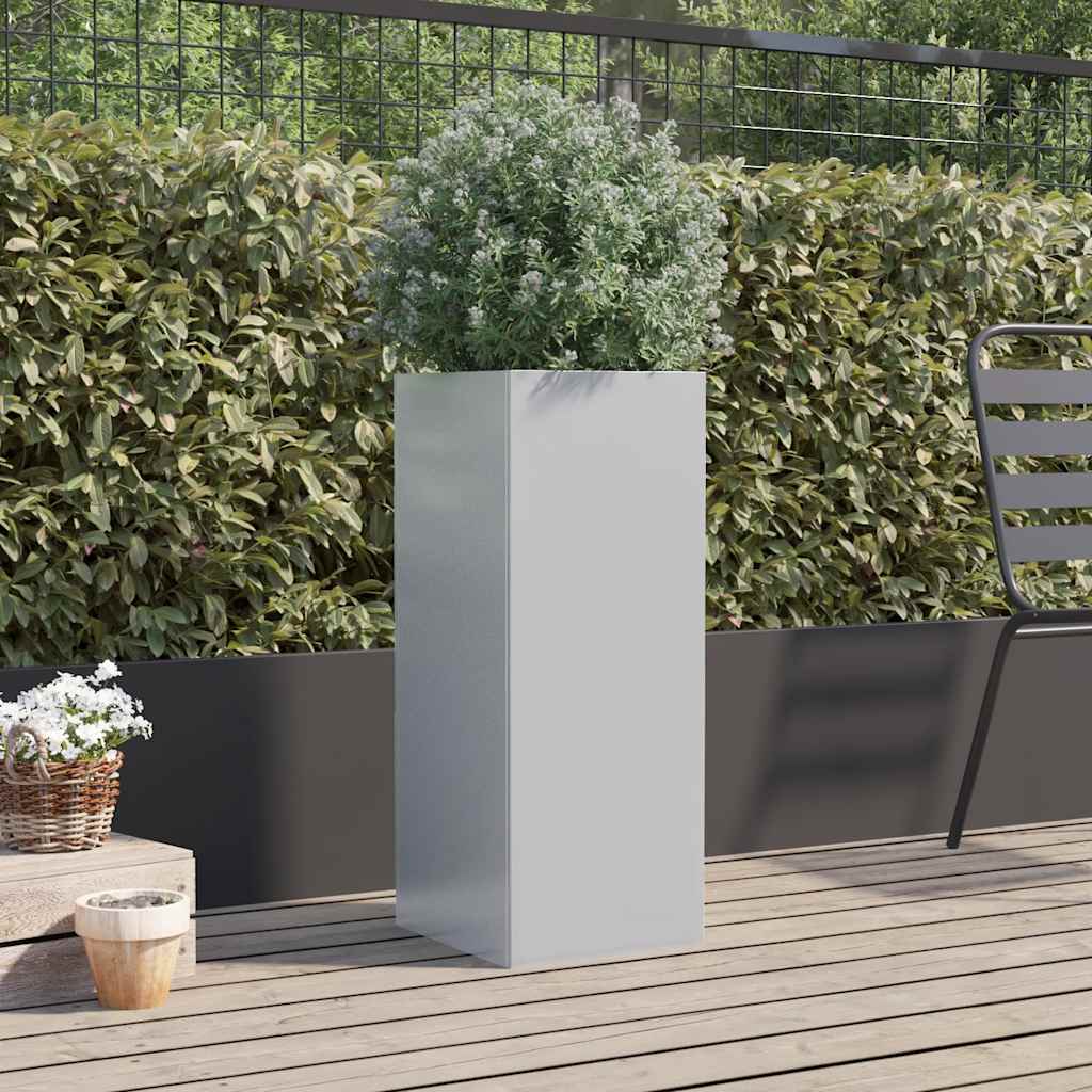 Planter Silver 32x29x75 cm Galvanised Steel