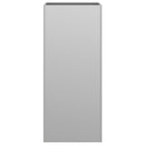 Planter Silver 32x29x75 cm Galvanised Steel - Rear View