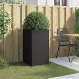 Planter Black 42x38x75 cm Steel - Side View