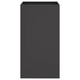 Planter Black 42x38x75 cm Steel - Top-Down View