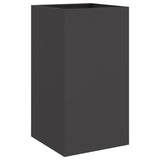 Planter Black 42x38x75 cm Steel - Rear View