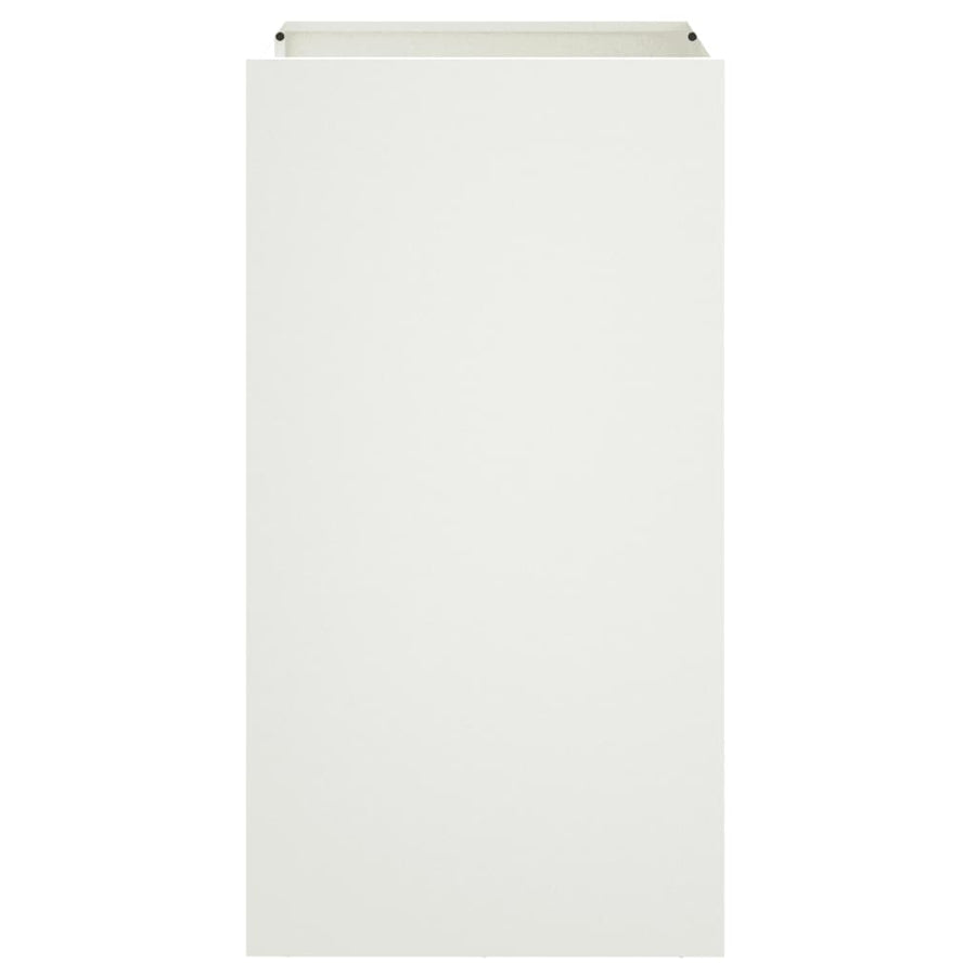 Planter White 42x38x75 cm Steel