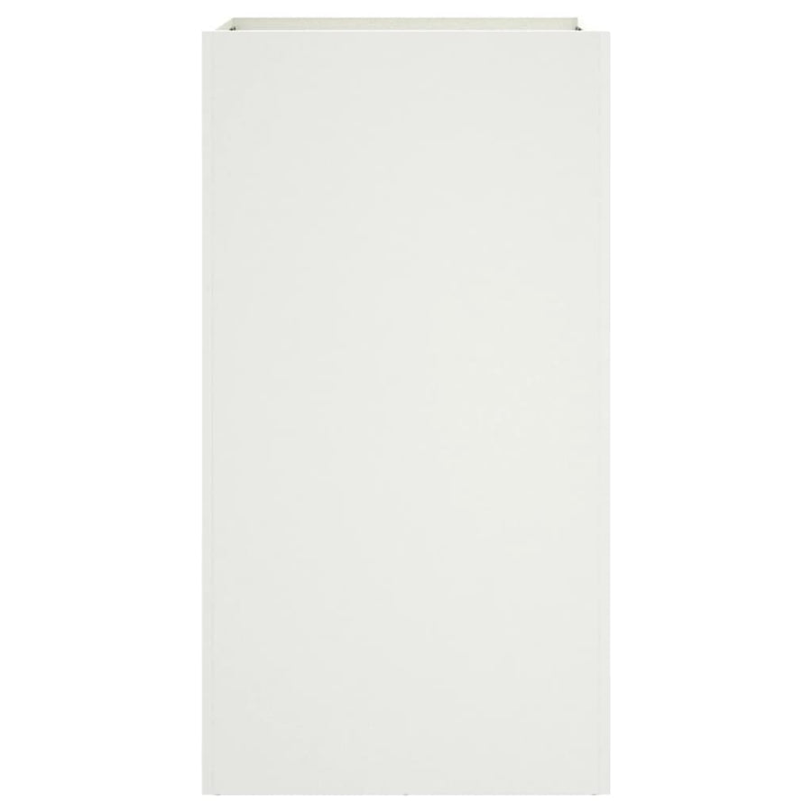 Planter White 42x38x75 cm Steel