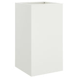 Planter White 42x38x75 cm Steel - Rear View