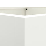 Planter White 42x38x75 cm Steel - Low Angle