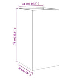 Planter Anthracite 42x38x75 cm Steel