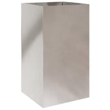 Planter Silver 42x38x75 cm Stainless Steel - Rear View