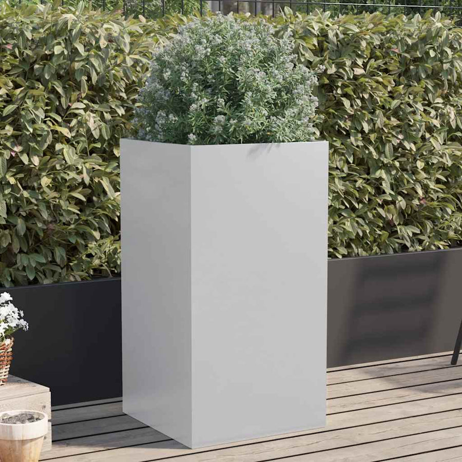 Planter Silver 42x38x75 cm Galvanised Steel