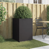 Planter Black 52x48x75 cm Steel - Side View