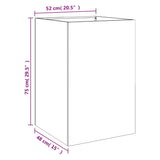 Planter Black 52x48x75 cm Steel