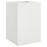 Planter White 52x48x75 cm Steel - Front View
