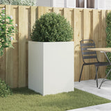 Planter White 52x48x75 cm Steel - Side View