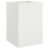 Planter White 52x48x75 cm Steel - Rear View