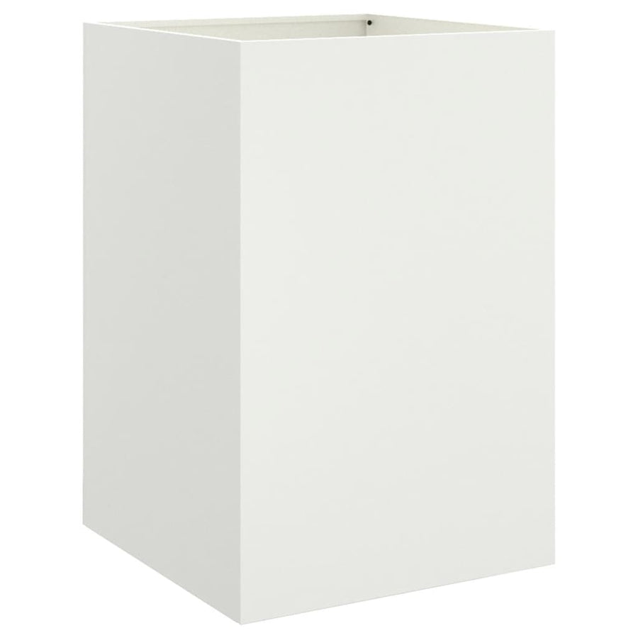 Planter White 52x48x75 cm Steel