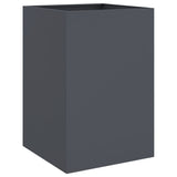 Planter Anthracite 52x48x75 cm Steel - Front View