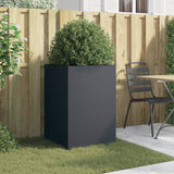Planter Anthracite 52x48x75 cm Steel - Side View