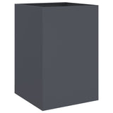 Planter Anthracite 52x48x75 cm Steel - Rear View