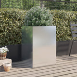 Planter Silver 52x48x75 cm Stainless Steel - Side View