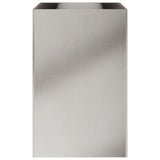 Planter Silver 52x48x75 cm Stainless Steel - Rear View
