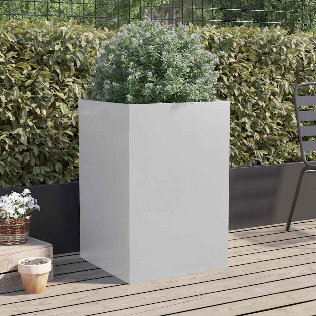 Planter Silver 52x48x75 cm Galvanised Steel