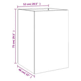 Planter Silver 52x48x75 cm Galvanised Steel