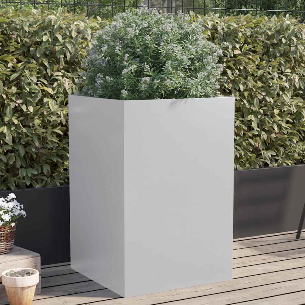 Planter Silver 52x48x75 cm Galvanised Steel