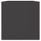 Planter Black 62x30x29 cm Steel - Rear View