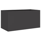 Planter Black 62x30x29 cm Steel - Close-Up Angle