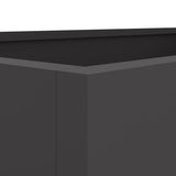 Planter Black 62x30x29 cm Steel - Low Angle