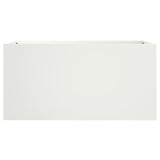 Planter White 62x30x29 cm Steel - 45-Degree Angle