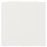 Planter White 62x30x29 cm Steel - Rear View