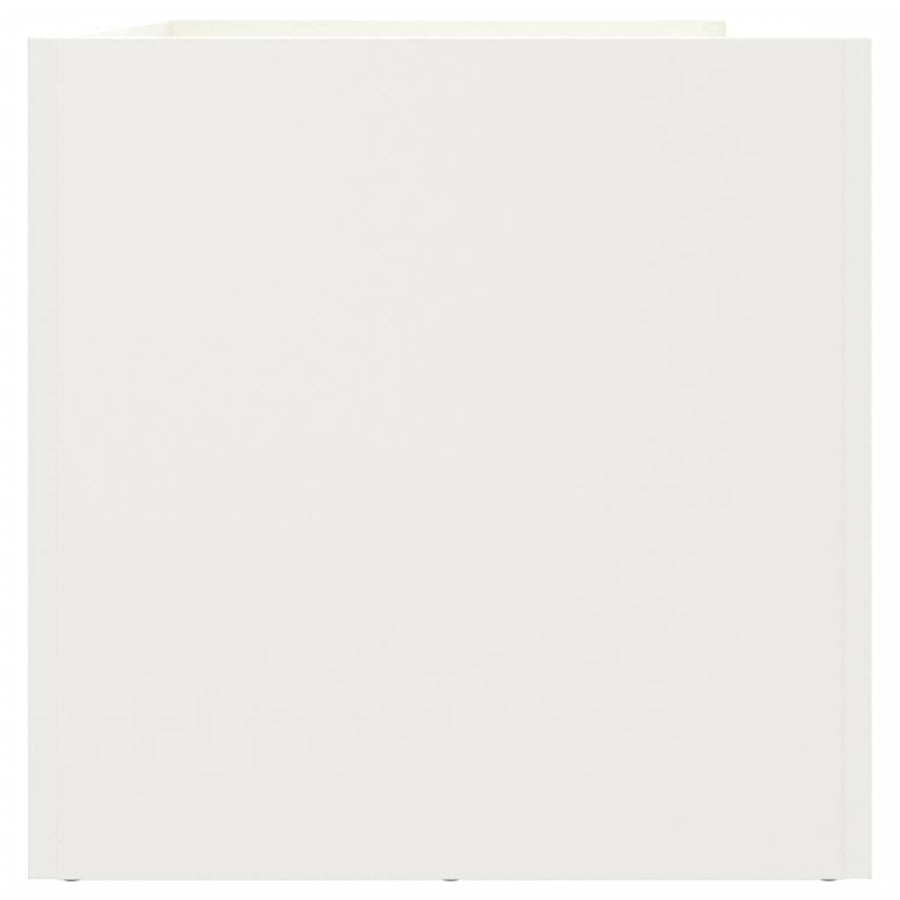 Planter White 62x30x29 cm Steel