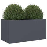 Planter Anthracite 62x30x29 cm Steel - Top-Down View