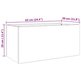 Planter Silver 62x30x29 cm Stainless Steel - Extra Image