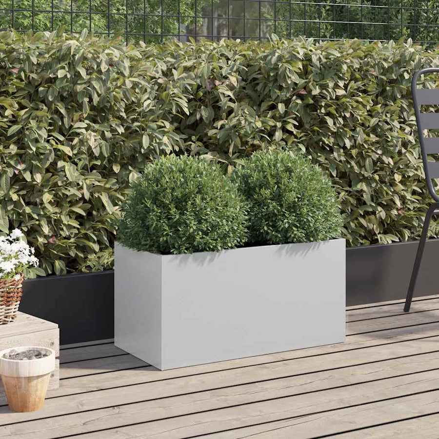 Planter Silver 62x30x29 cm Galvanised Steel