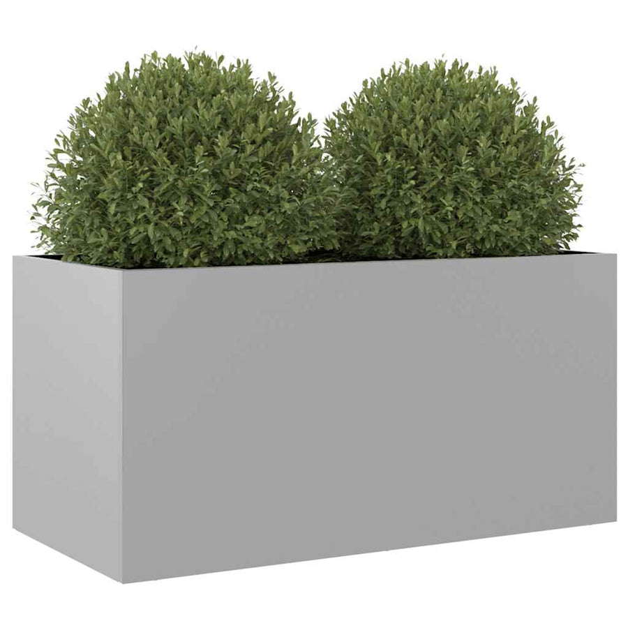 Planter Silver 62x30x29 cm Galvanised Steel