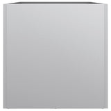 Planter Silver 62x30x29 cm Galvanised Steel - Close-Up Angle