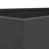 Planter Black 62x40x39 cm Steel - Low Angle
