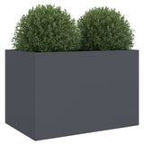 Planter Anthracite 62x40x39 cm Steel - Top-Down View