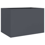 Planter Anthracite 62x40x39 cm Steel - Close-Up Angle
