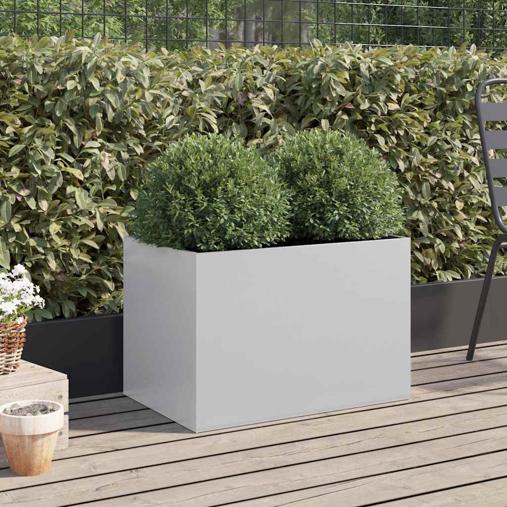 Planter Silver 62x40x39 cm Galvanised Steel