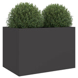 Planter Black 62x47x46 cm Steel - Top-Down View