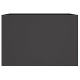 Planter Black 62x47x46 cm Steel - 45-Degree Angle