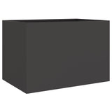 Planter Black 62x47x46 cm Steel - Close-Up Angle