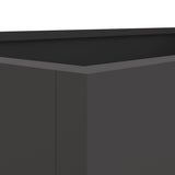 Planter Black 62x47x46 cm Steel